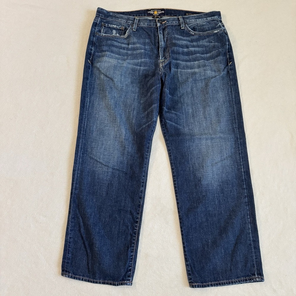 Lucky Brand 361 Vintage Straight Jeans Mens 38x30 (36x29.5) Medium‎ Wash Denim